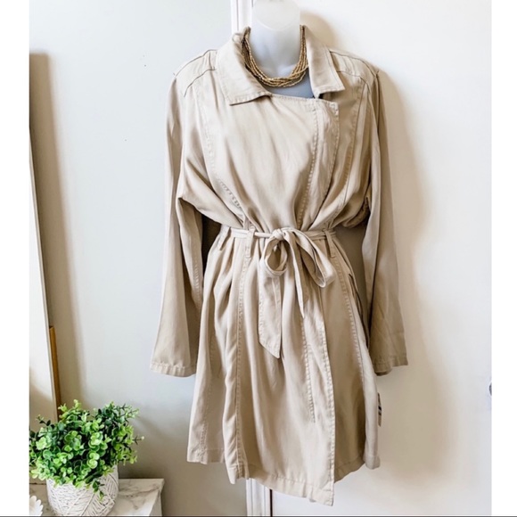 Style & Co Draped Trench Coat main image 0